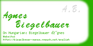 agnes biegelbauer business card